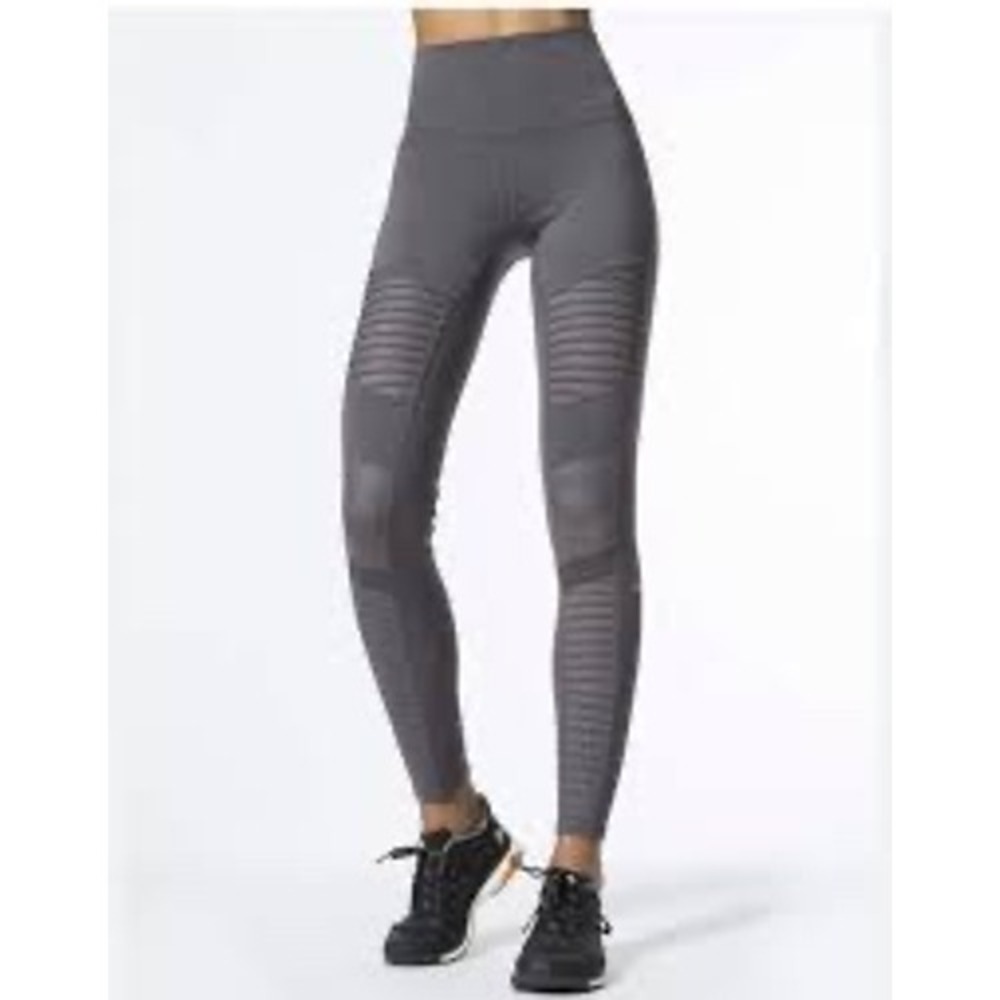 Alo yoga Athena moto high waisted leggings size small gray athletic sporty